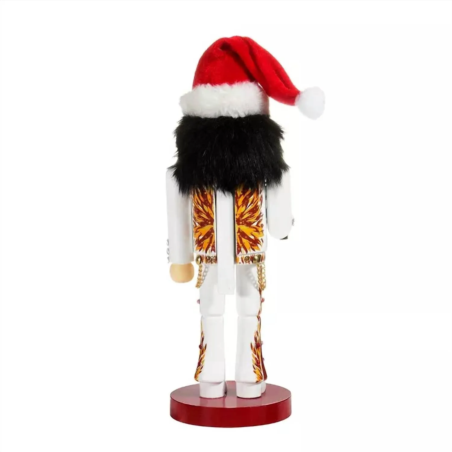 11-Inch Elvis In Flame Suit Nutcracker In White