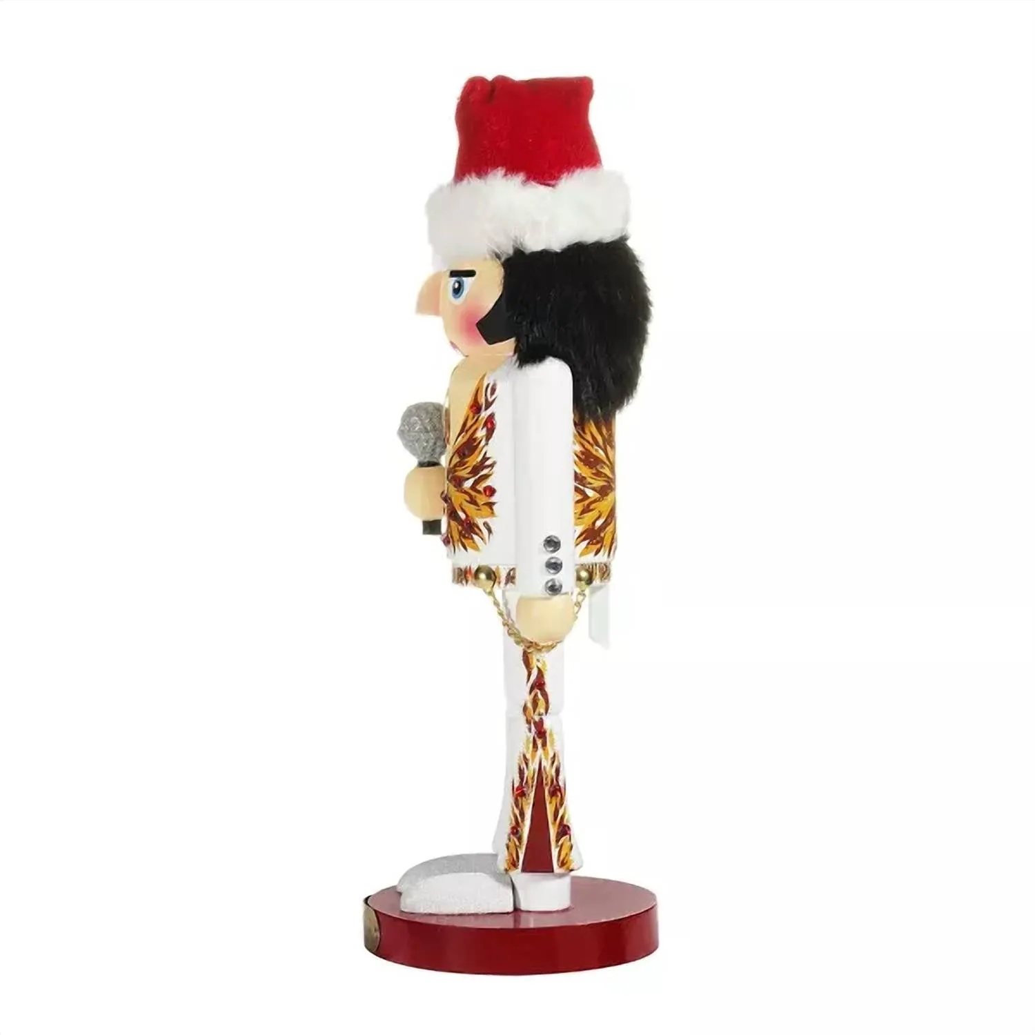 11-Inch Elvis In Flame Suit Nutcracker In White