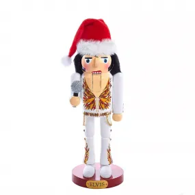 11-Inch Elvis In Flame Suit Nutcracker In White