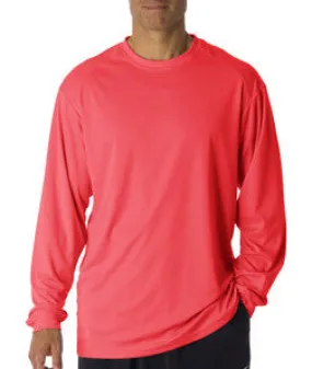 4104 Badger Adult B-Core Long-Sleeve Performance Tee Hot Coral