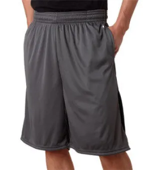 4117 Badger Adult 9" Drive Performance Shorts With Pocket Graphite/ Black