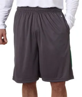 4117 Badger Adult 9" Drive Performance Shorts With Pocket Graphite/ Kelly