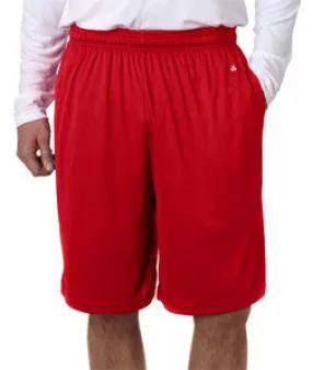 4119 Badger Adult 10" B-Core Performance Shorts With Pocket Red