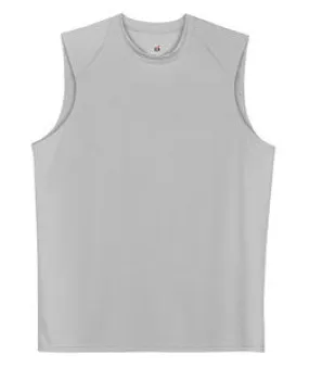 4130 Badger Sleeveless B-Dry Tee Silver