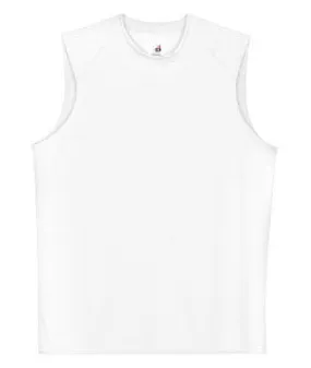 4130 Badger Sleeveless B-Dry Tee White