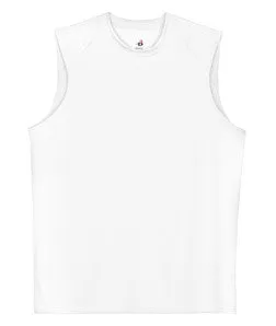 4130 Badger Sleeveless B-Dry Tee White