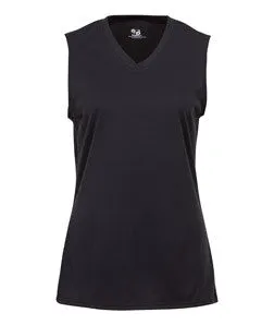 4163 Badger Ladies' Sleeveless Tee Black