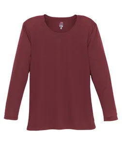 4164 Badger Ladies' B-Dry Core Long-Sleeve Tee Maroon
