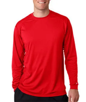 4404 Badger Adult BT5 Long-Sleeve Performance Tee Red