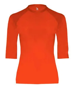 4625 Badger Adult Half Sleeve Solid Color Compression Performance Tee Burnt Orange