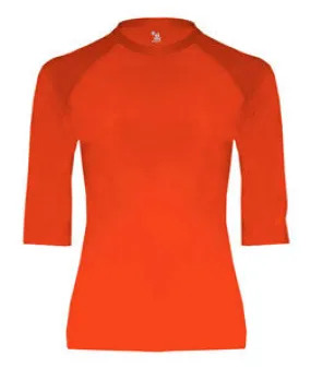 4625 Badger Adult Half Sleeve Solid Color Compression Performance Tee Burnt Orange