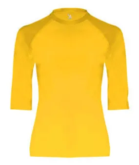 4625 Badger Adult Half Sleeve Solid Color Compression Performance Tee Gold