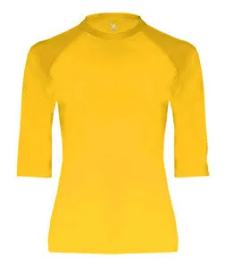 4625 Badger Adult Half Sleeve Solid Color Compression Performance Tee Gold