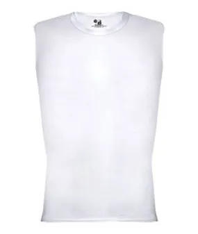 4631 Badger Adult Pro Compression Sleeveless Tee White