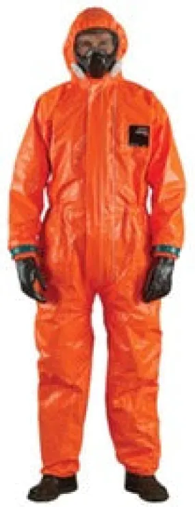 Ansell Large Orange AlphaTec® 4000 Polyolefin Chemical Resistant Coveralls