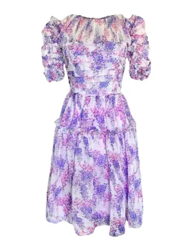 Avera Floral Chiffon Pleated Dress (No Return/Exchange)