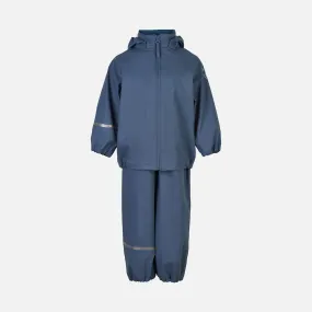Baby & Kids Recycled Rainwear Set - China Blue