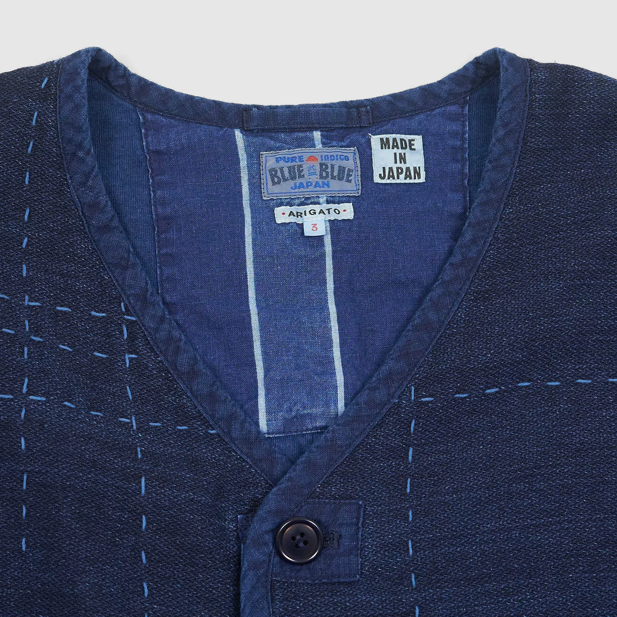 Blue Blue Japan Light Indigo Double Face Patchwork Sashiko Coverall