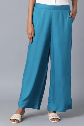 Blue Loose Fit Palazzo