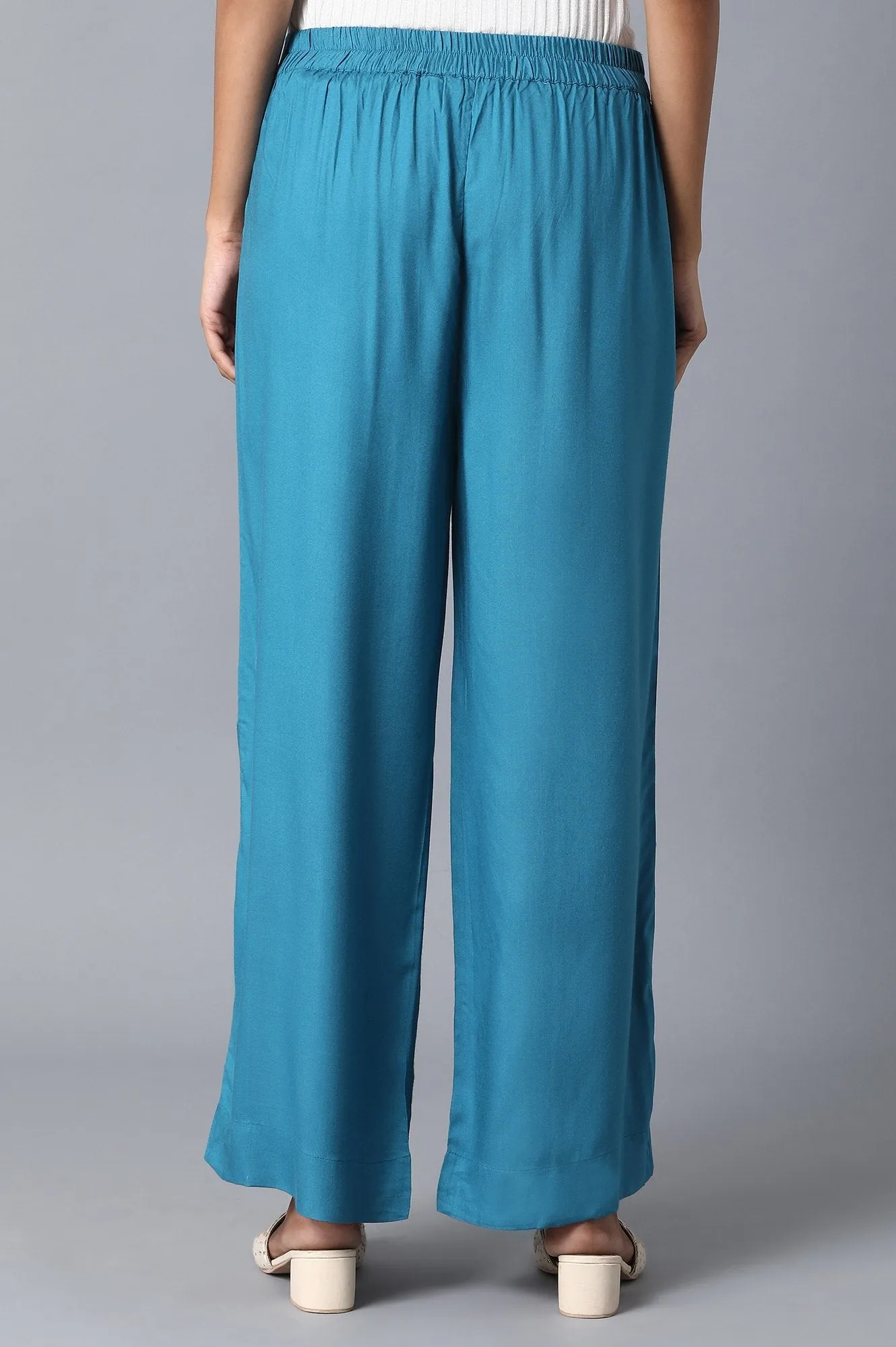 Blue Loose Fit Palazzo