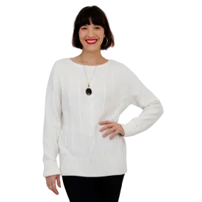 Blue Sky Cora Cotton Sweater White