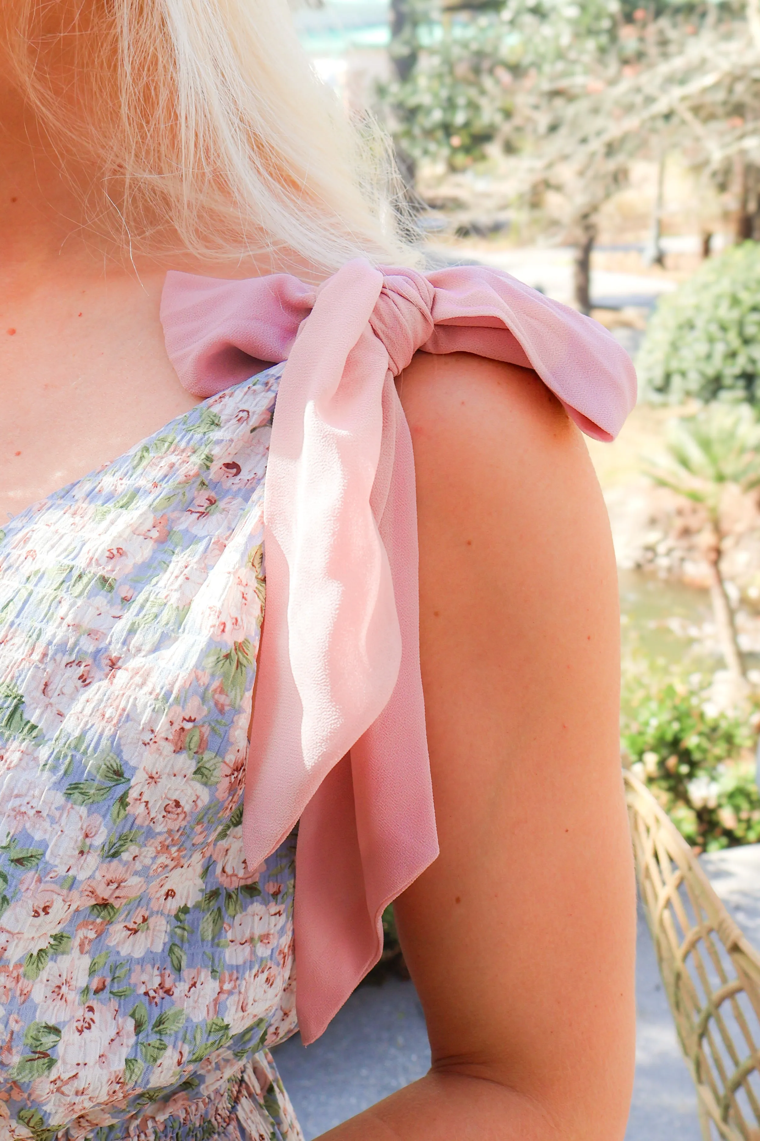 Boldest Bloom Bow Strap Midi Dress