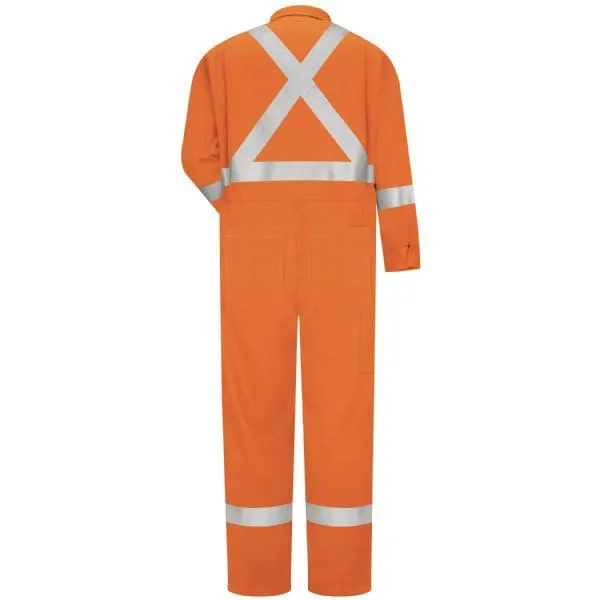 Bulwark Men's Long Premium Coverall With 3M Silver Csa Compliant Reflective Trim, 7Oz - Excel Fr Comfortouch