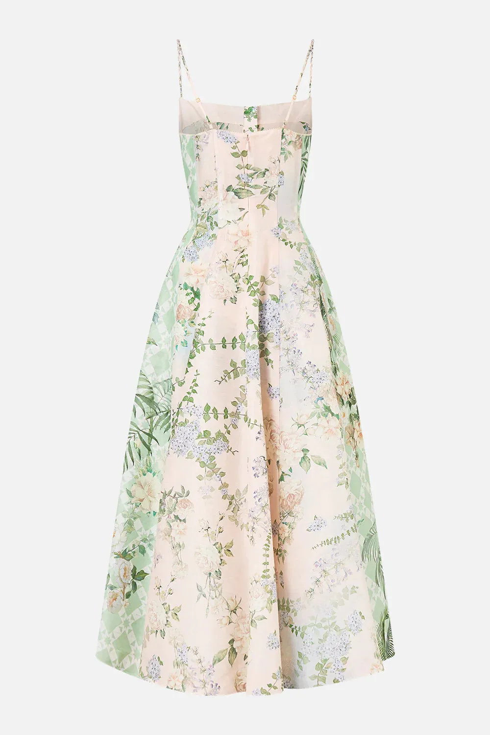 Camilla Palacio Playground Corset Dress with Long Flared Skirt