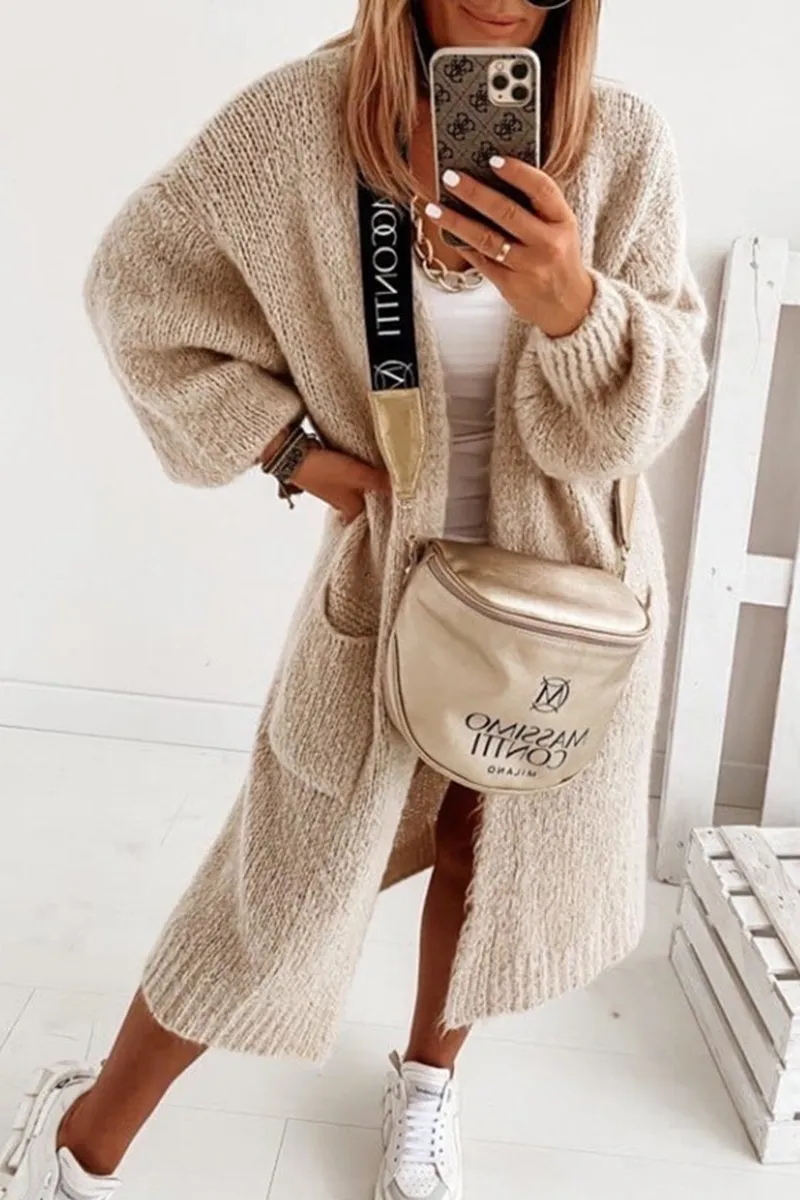Casual & Stylish Classic Solid Pocket Tops Sweater(4 Colors)