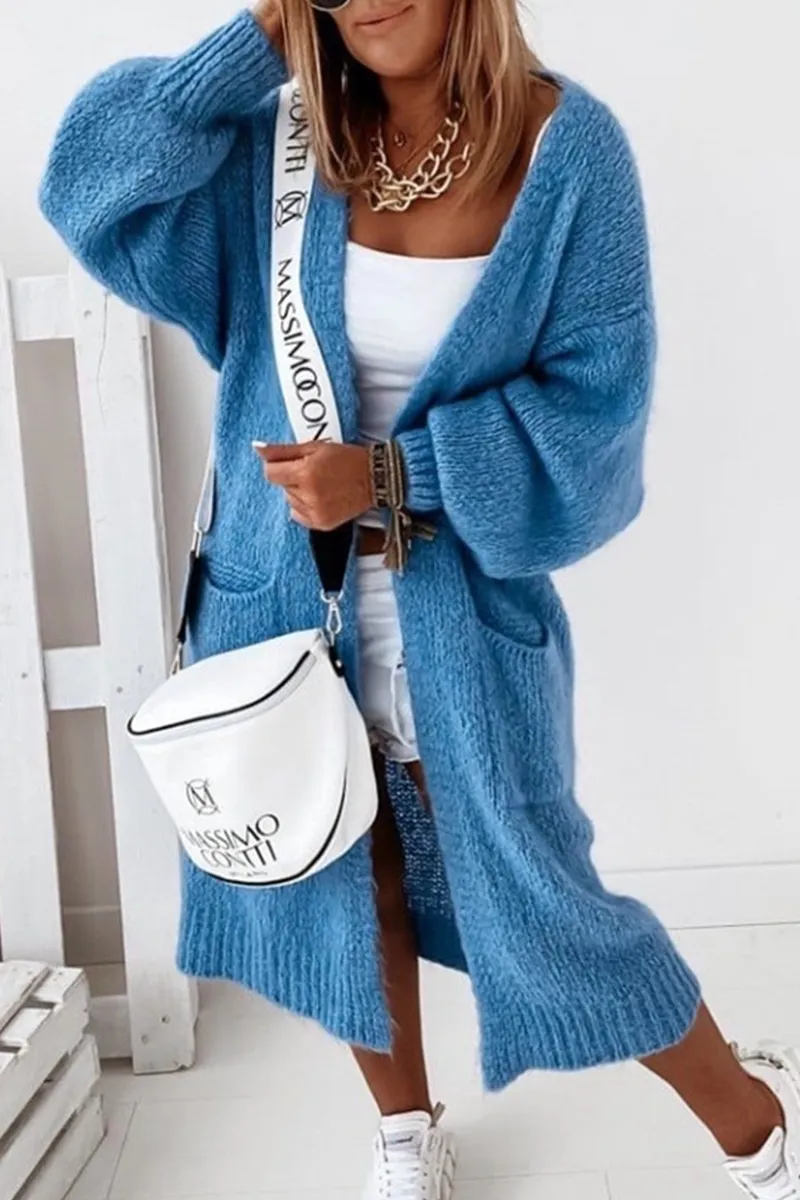 Casual & Stylish Classic Solid Pocket Tops Sweater(4 Colors)