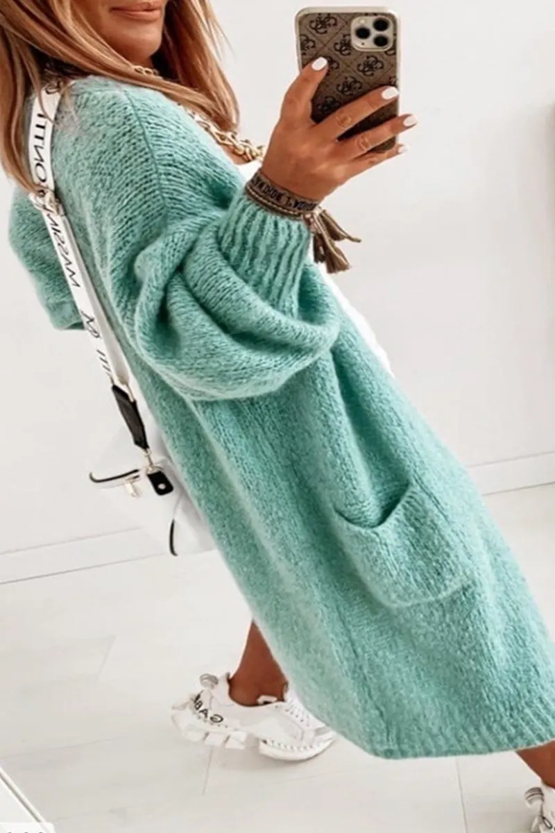 Casual & Stylish Classic Solid Pocket Tops Sweater(4 Colors)