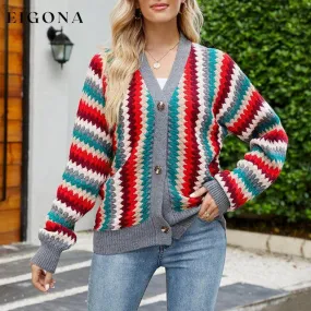 Casual Colorful Knitted Cardigan