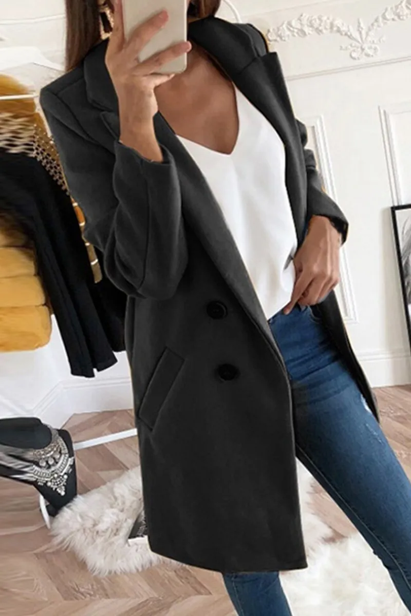 Casual Solid Patchwork Turndown Collar(9 colors)