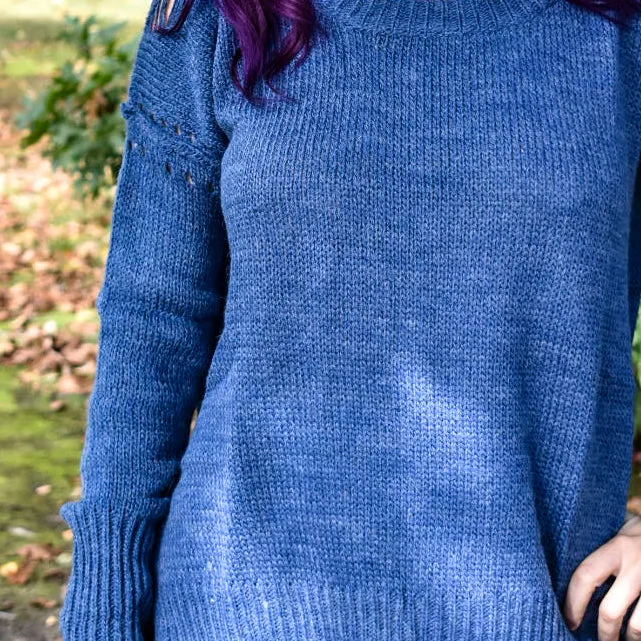 Cool Days Edgy Distressed Sweater