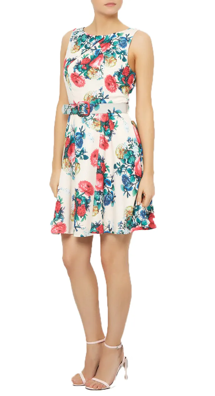 Darling Women's Flared Floral Gabrielle Dress