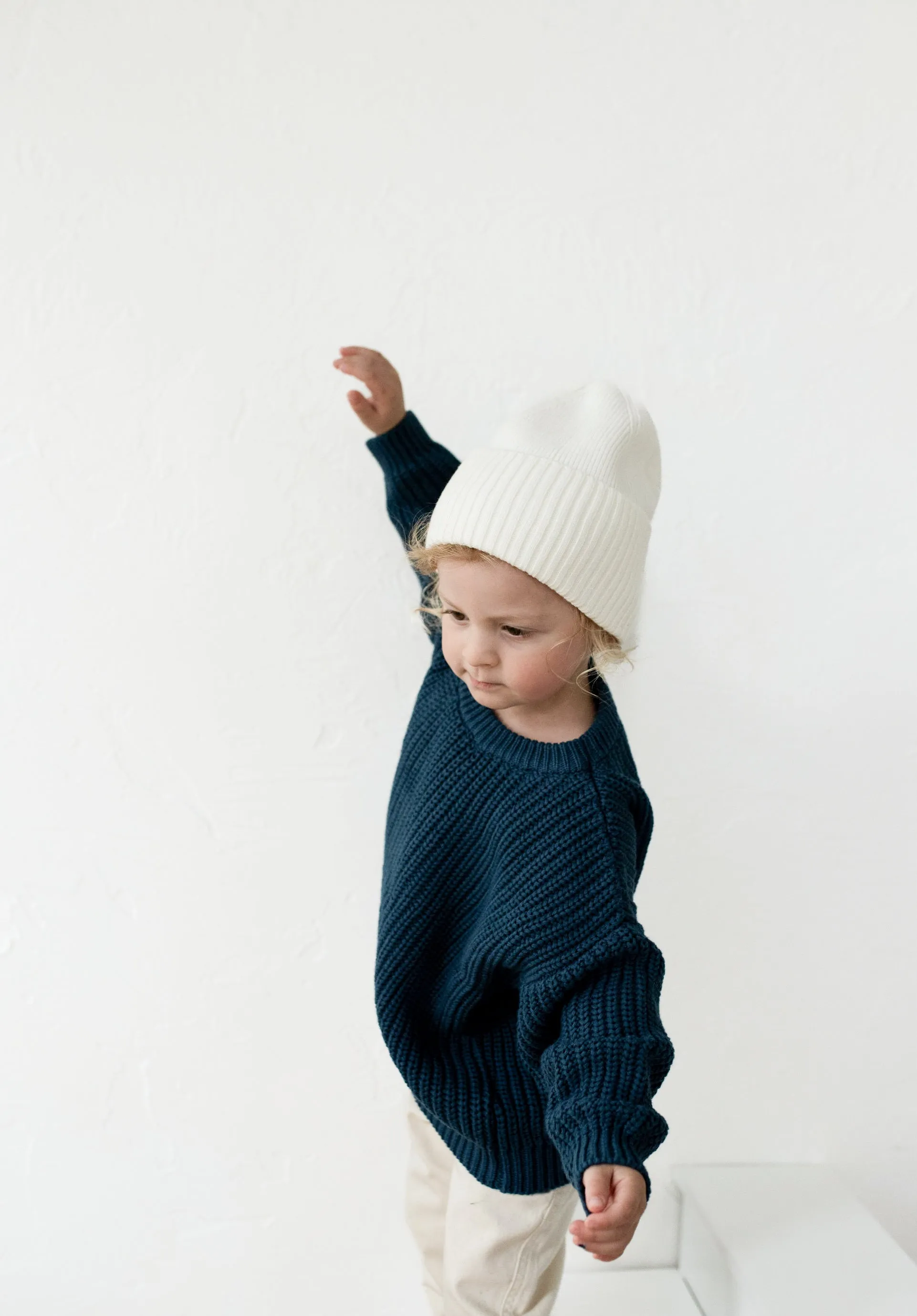 ‘Deep Blue’ Chunky Knit Sweater