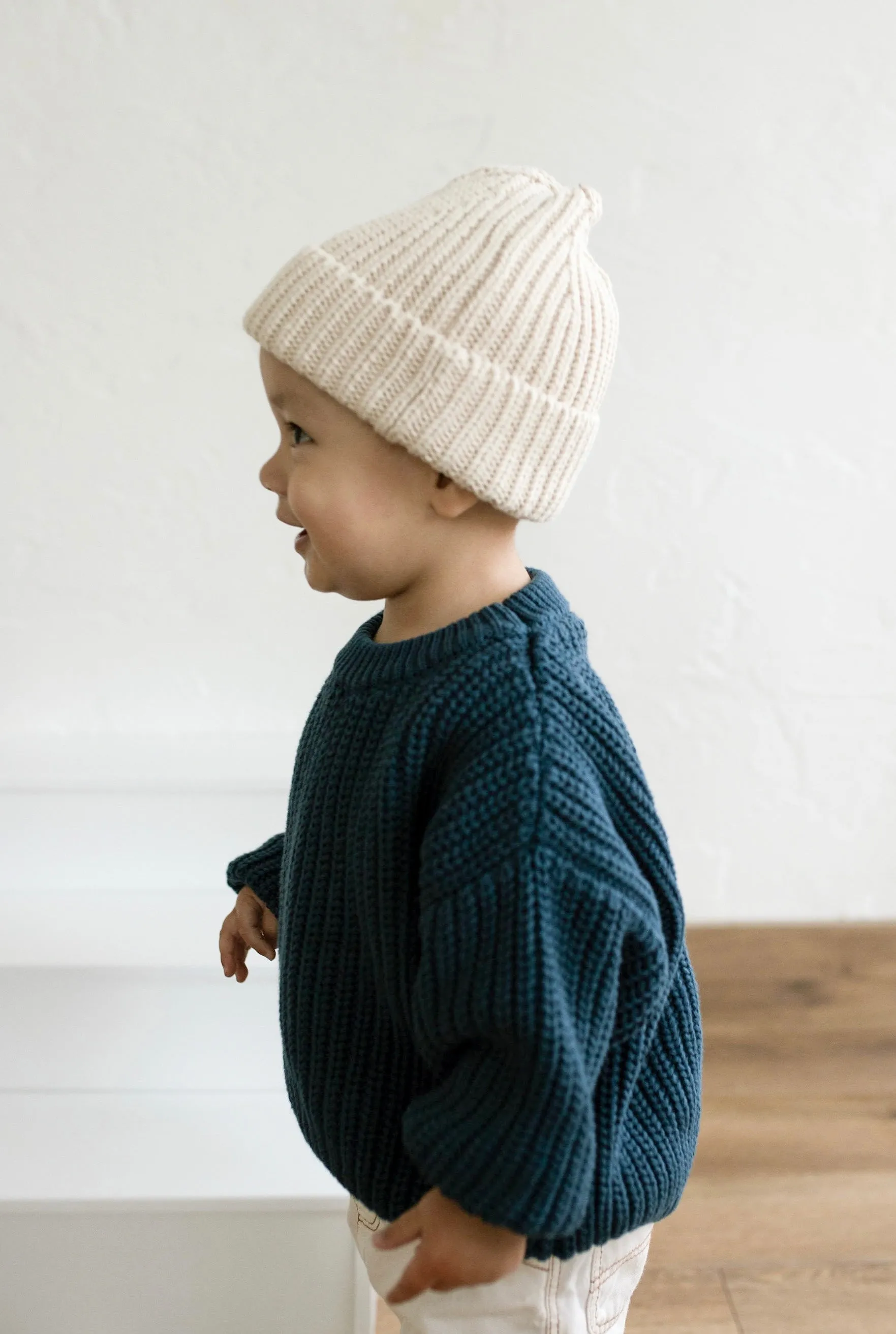 ‘Deep Blue’ Chunky Knit Sweater