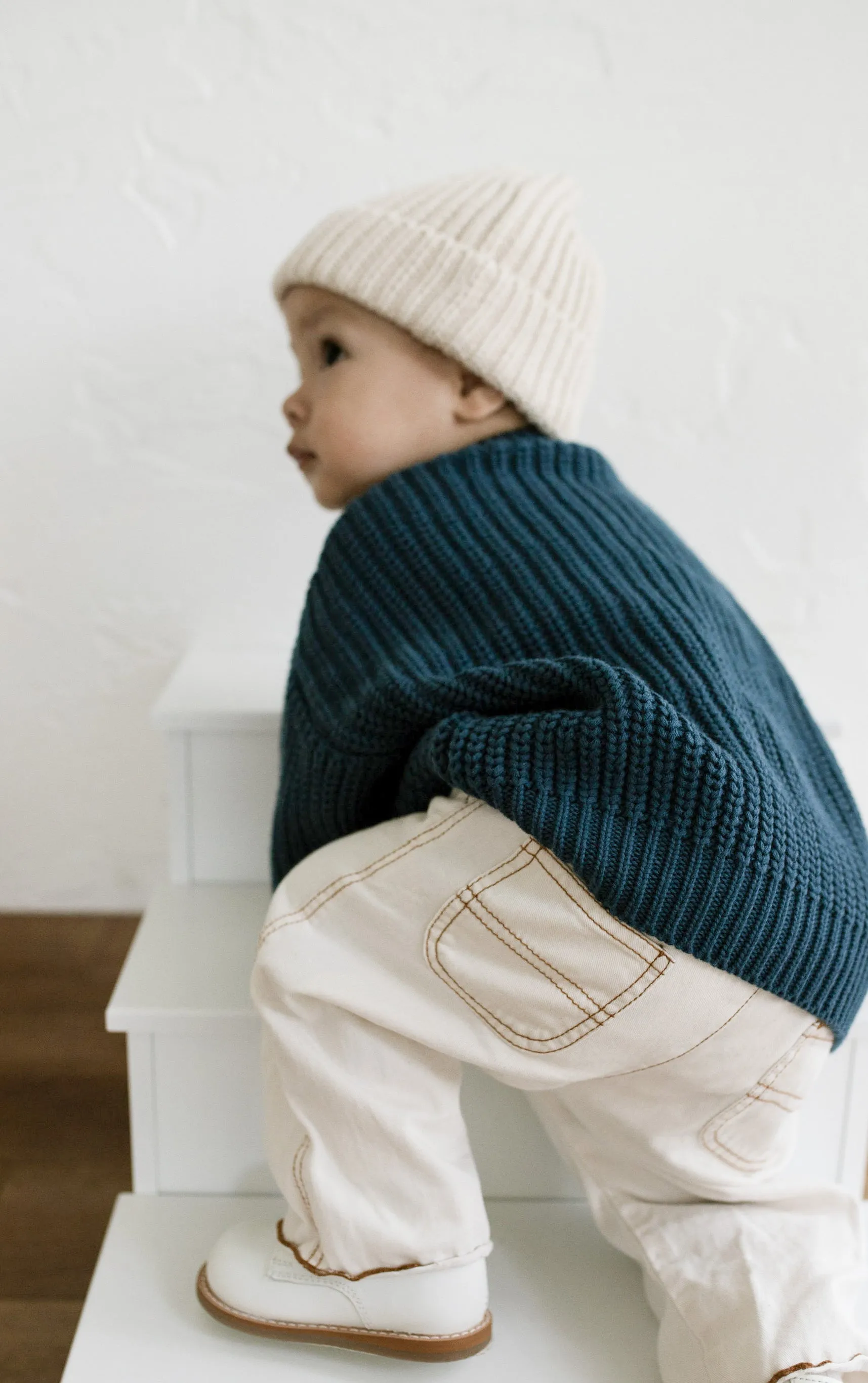 ‘Deep Blue’ Chunky Knit Sweater