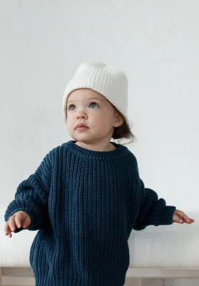 ‘Deep Blue’ Chunky Knit Sweater