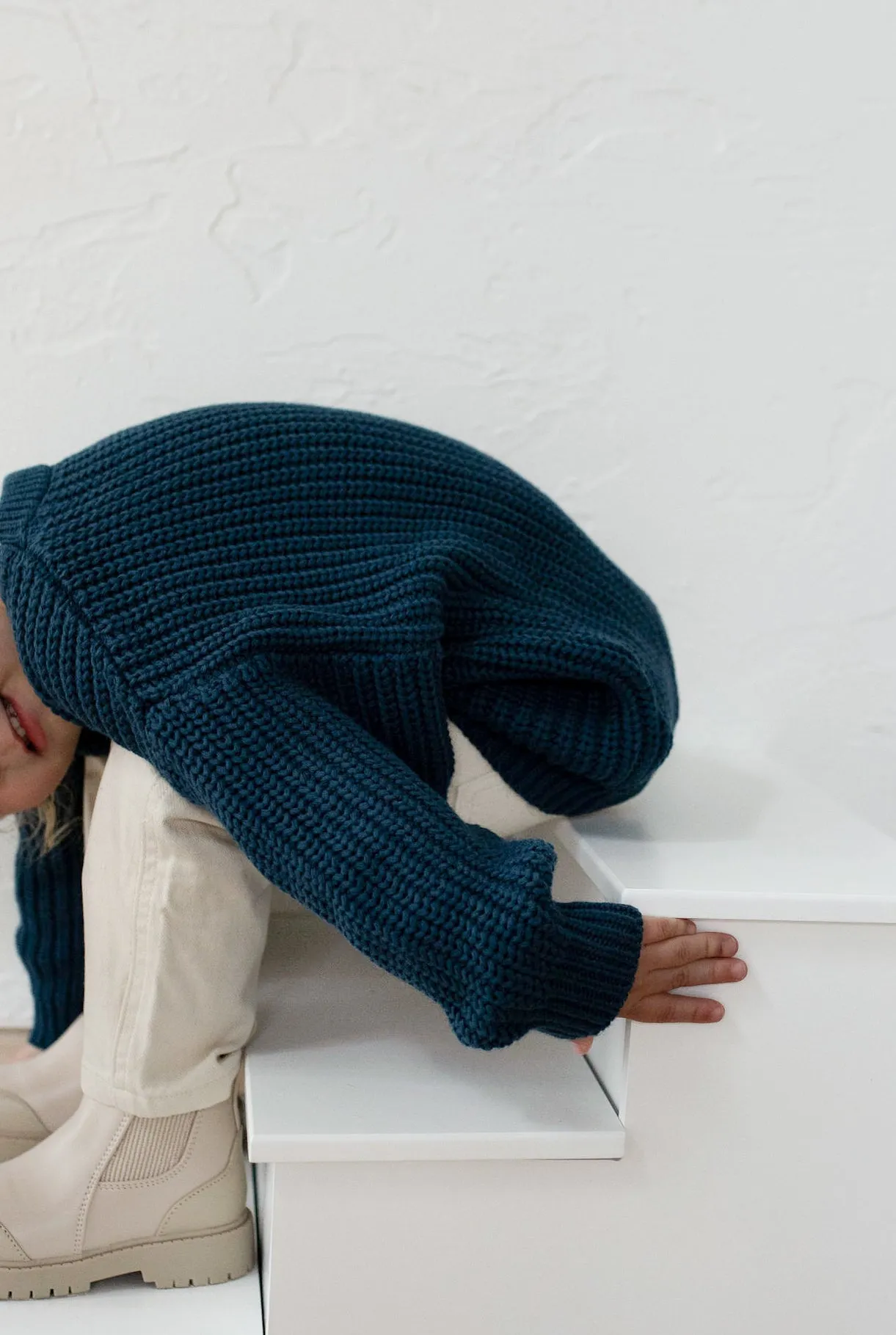 ‘Deep Blue’ Chunky Knit Sweater