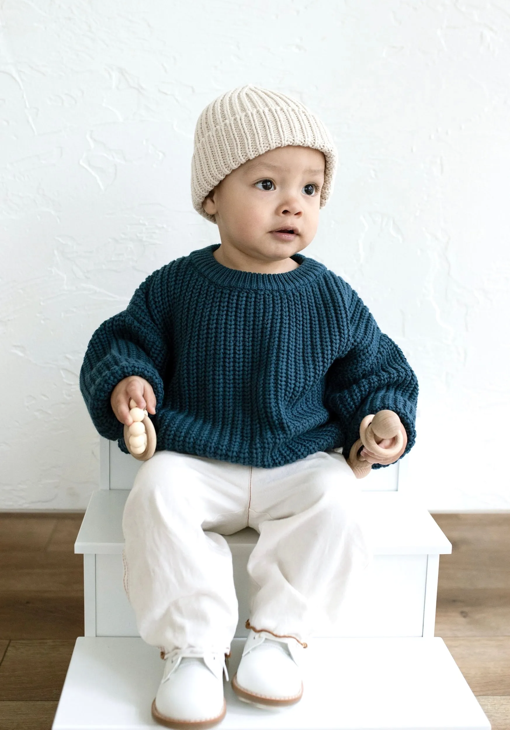 ‘Deep Blue’ Chunky Knit Sweater