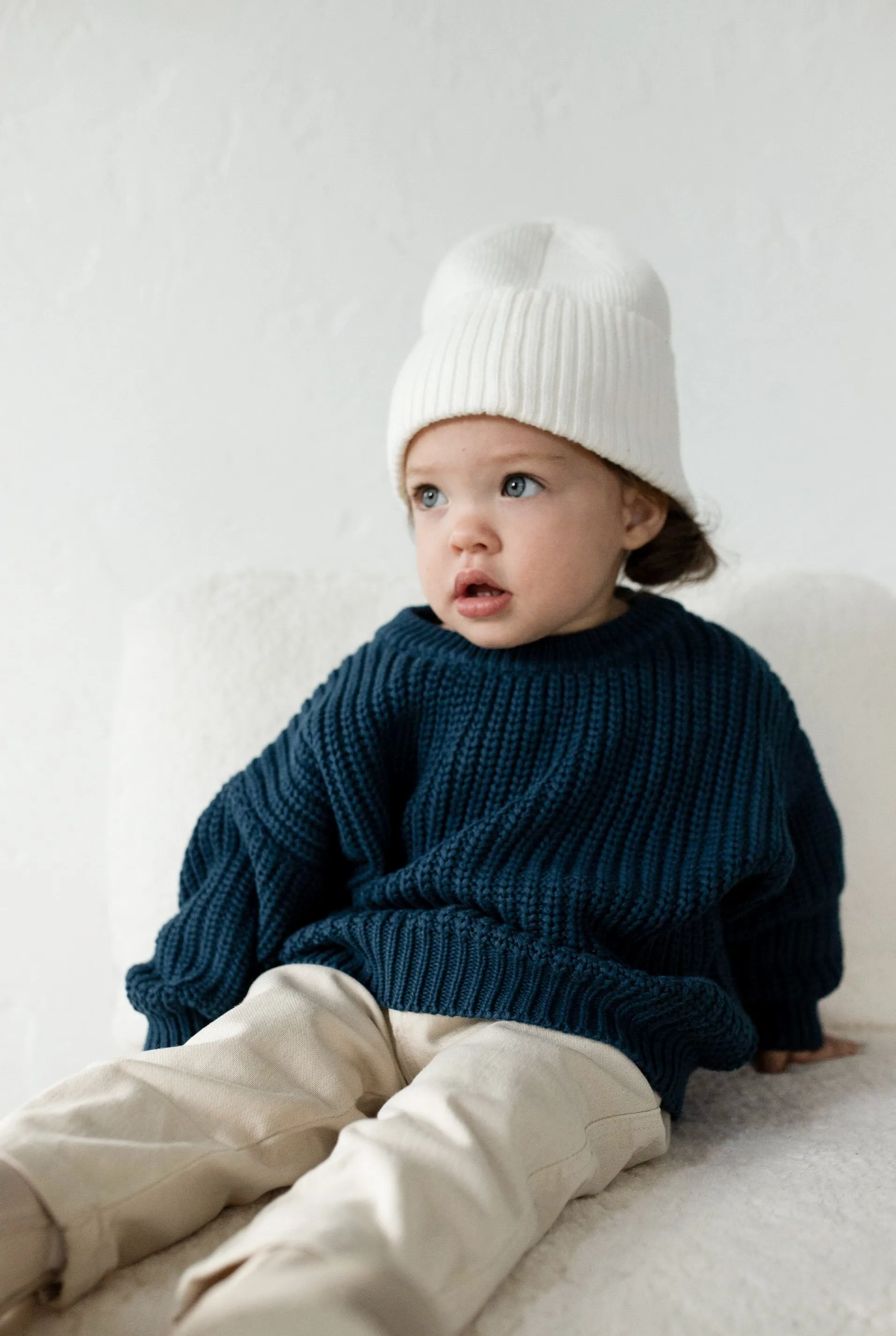 ‘Deep Blue’ Chunky Knit Sweater
