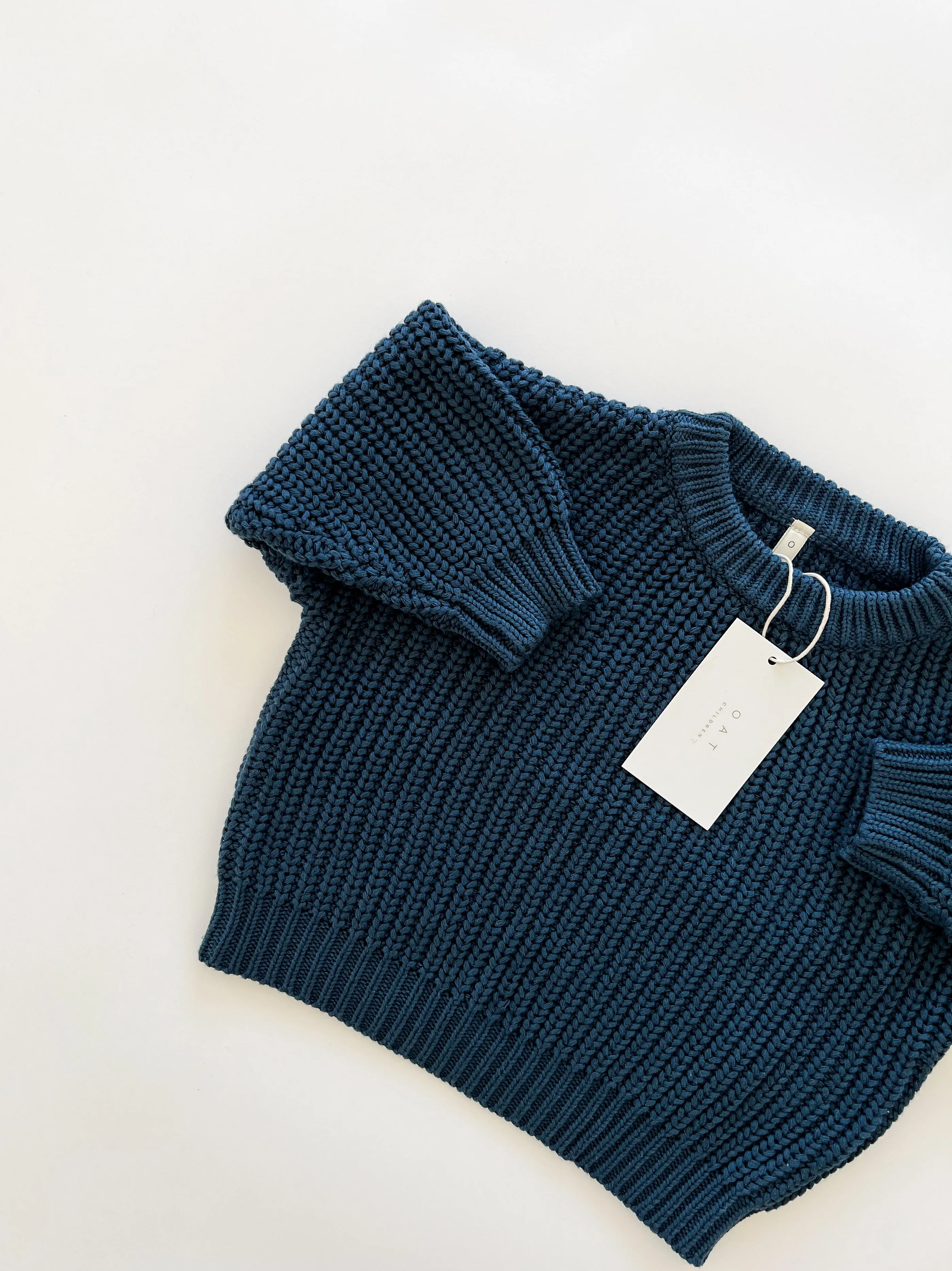 ‘Deep Blue’ Chunky Knit Sweater