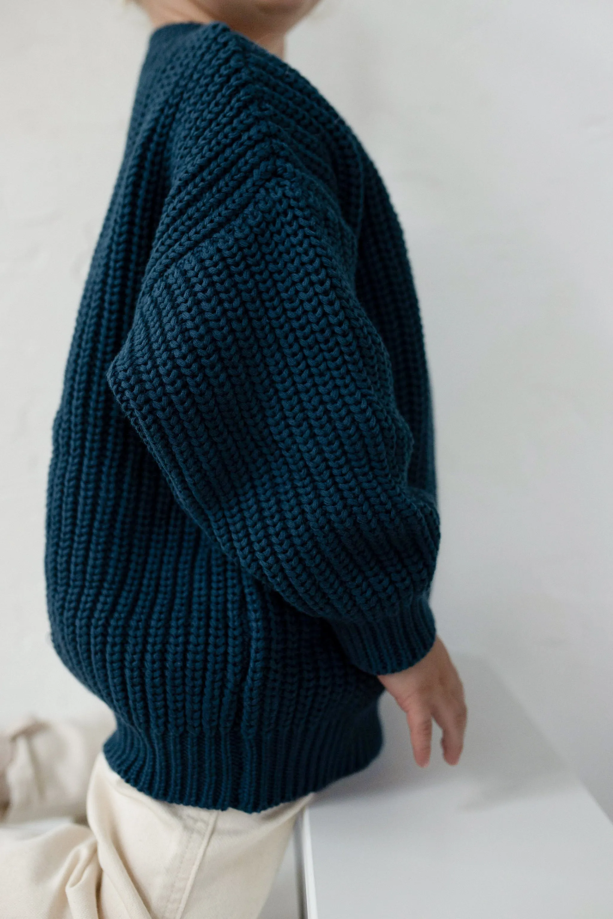 ‘Deep Blue’ Chunky Knit Sweater