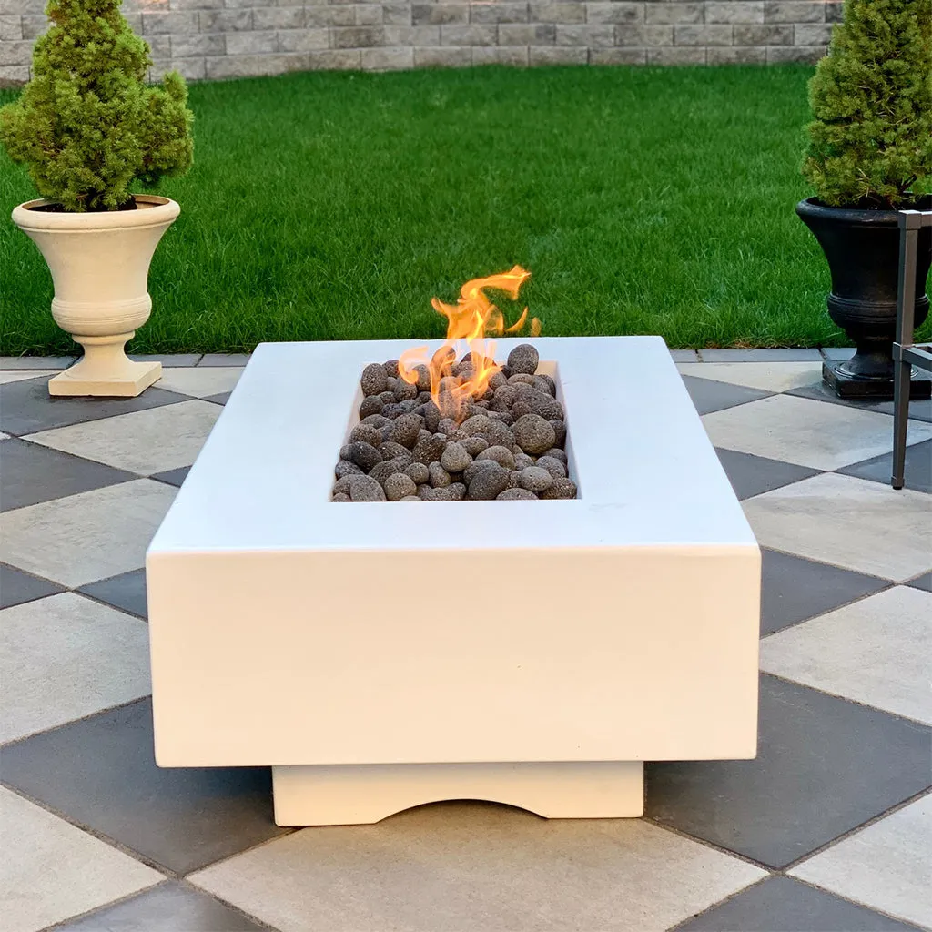 Del Mar 60" Fire Table, GFRC Concrete - Fire Pit