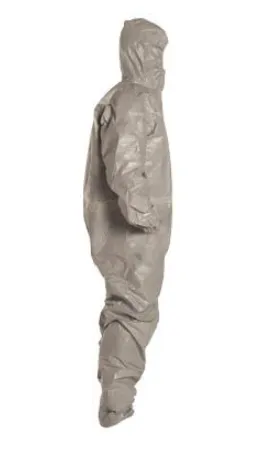 DuPont TF145T GY Tychem 6000 Coverall Respirator Fit Hood Elastic Wrists and Ankle. Double Storm Flap Taped Seams Gray | No Tax