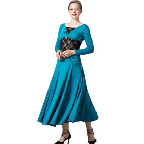 Flared Asymmetric Long Sleeve Dress