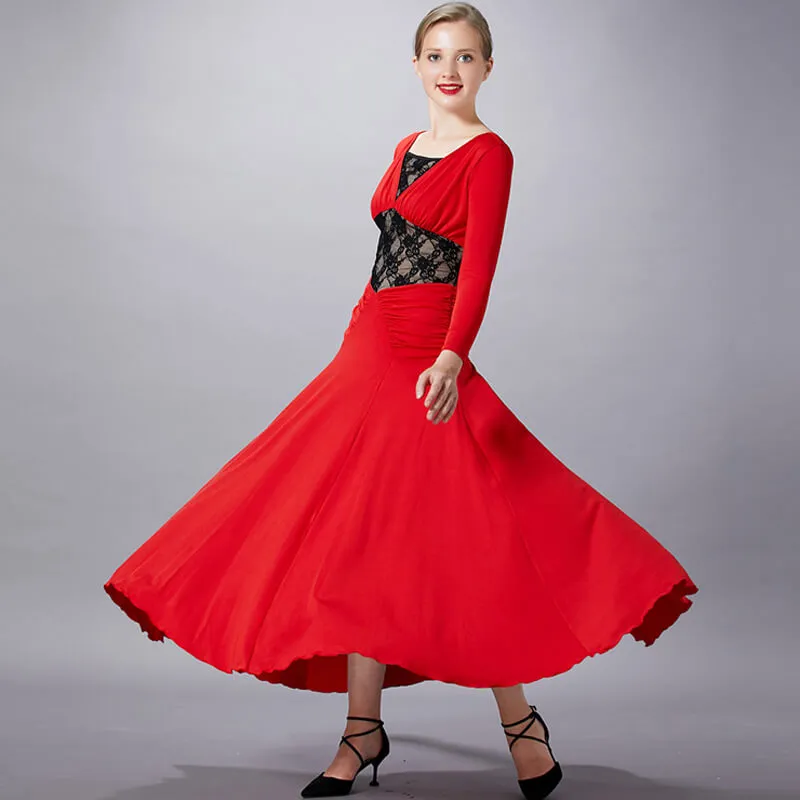 Flared Asymmetric Long Sleeve Dress