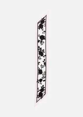 Floral Print Twill Scarf