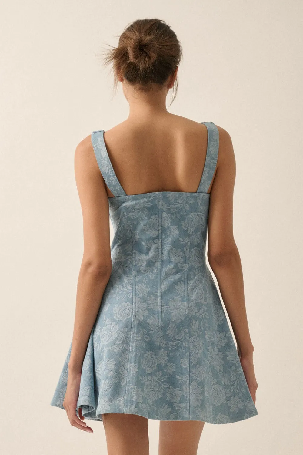 Flower Child Denim Mini Dress